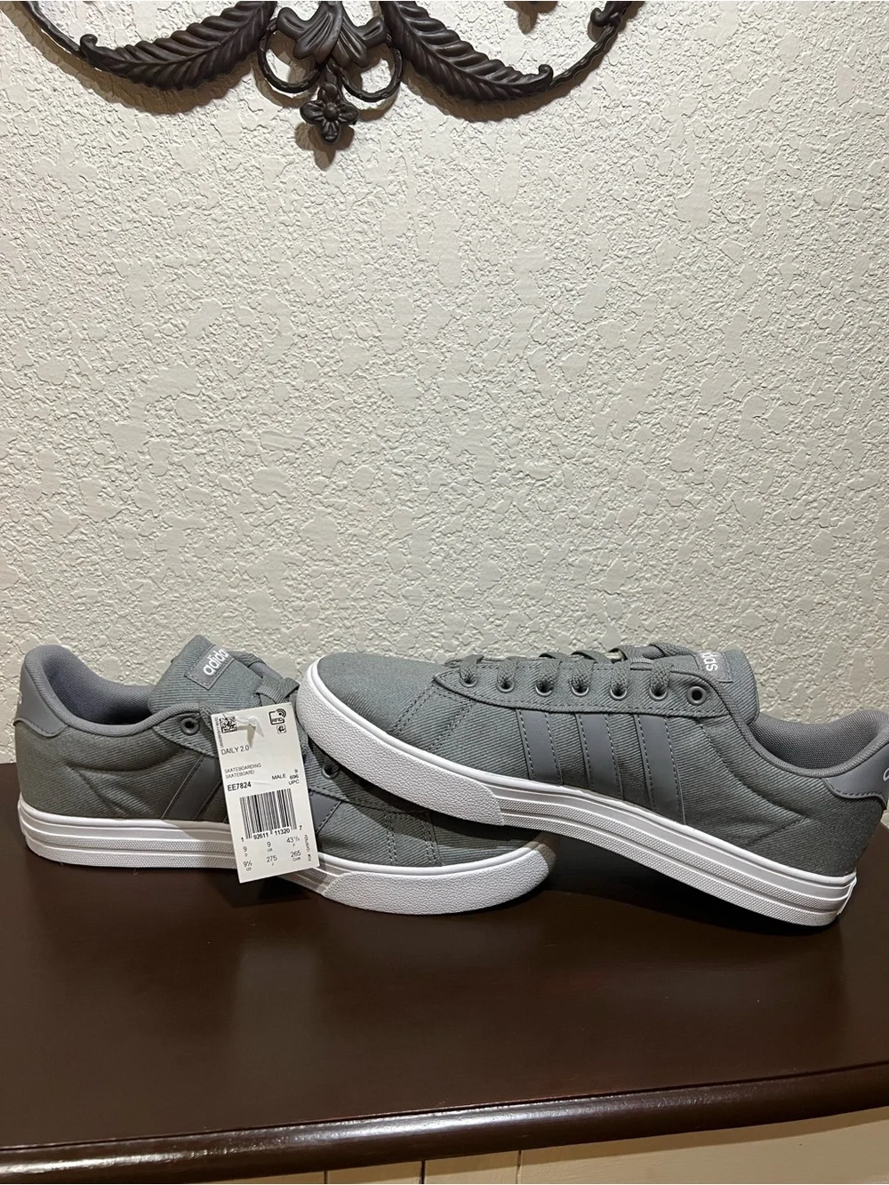 adidas Light Gray Skateboarding Sneakers